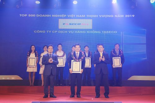 Công ty Cổ phần Dịch vụ Hàng không TASECO (TASECO Airs) vinh dự được công nhận là một trong 500 doanh nghiệp tăng trưởng và thịnh vượng năm 2019