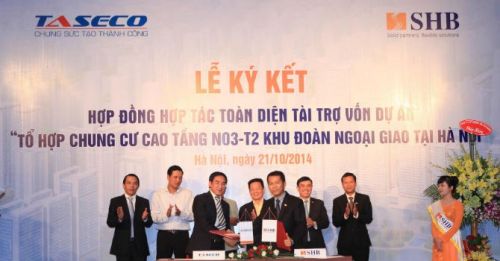 Taseco và SHB ký hợp đồng hợp tác toàn diện dư án N03-T2