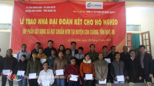 Taseco Group – Trao 21 căn nhà đại đoàn kết cho hộ nghèo Xã Chi Khê