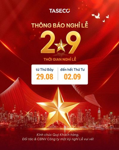 THÔNG BÁO LỊCH NGHỈ LỄ QUỐC KHÁNH 02/09/2026