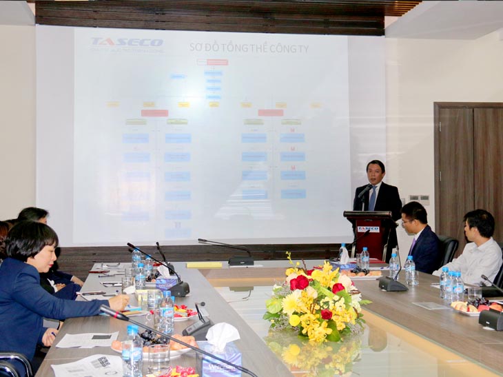 Ông Phạm Ngọc Thanh - Chủ tịch HĐQT phát biểu về mô hình hoạt động và phát triển của TASECO Group.