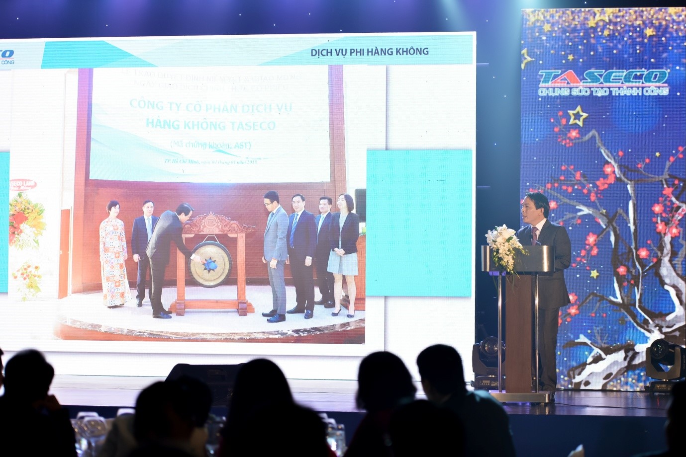 Ông Phạm Ngọc Thanh – Chủ tịch HĐQT Công ty TASECO phát biểu tại buổi lễ