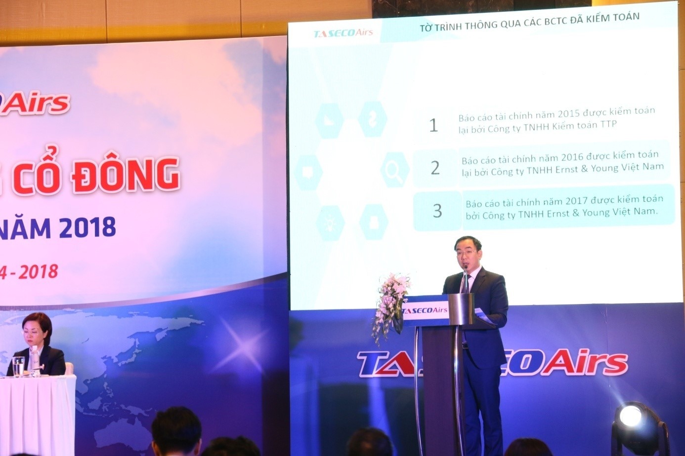 Ông Nguyễn Minh Hải – Phó Chủ tịch HĐQT báo cáo tại Đại hội