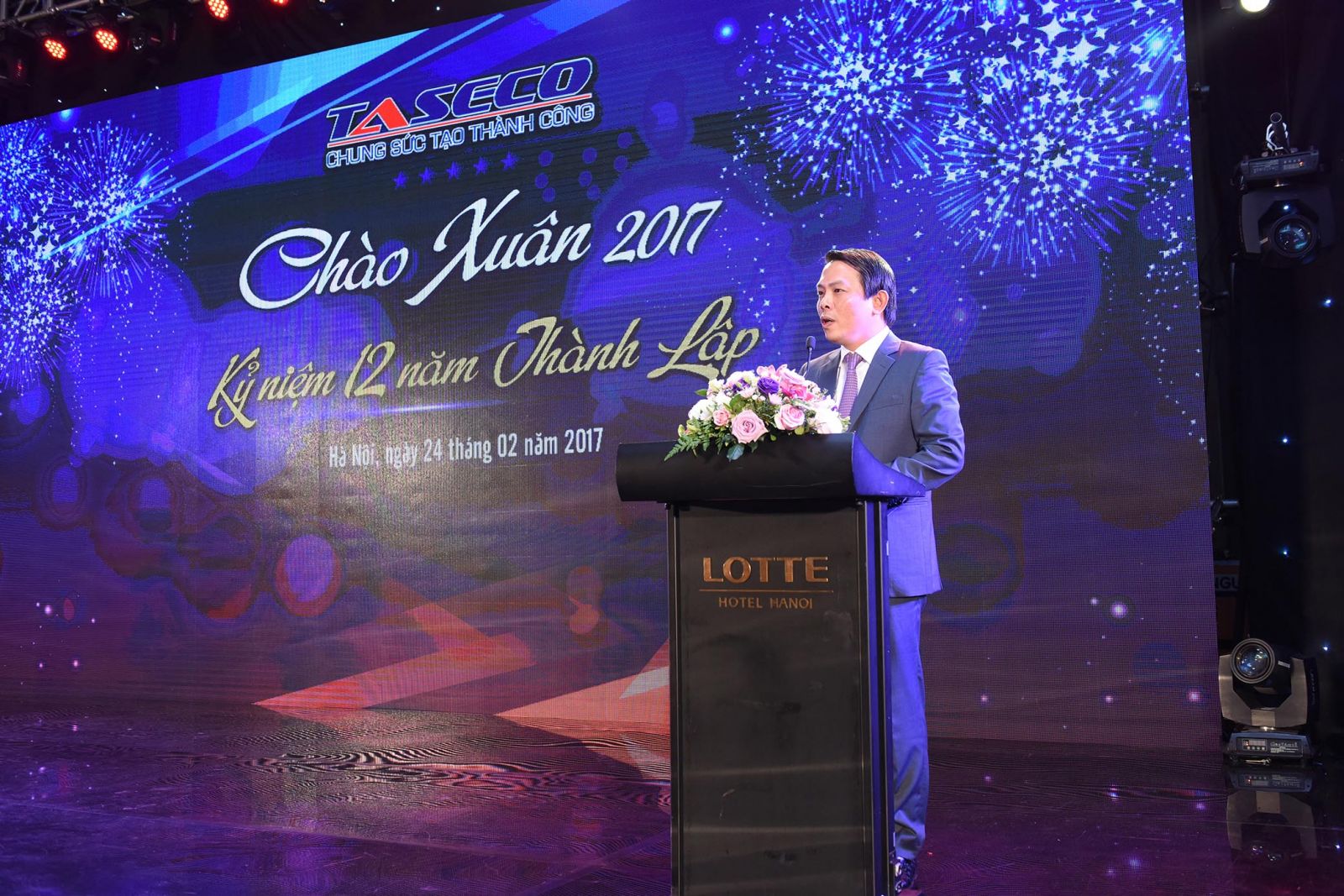 Chủ tịch HĐQT Phạm Ngọc Thanh phát biểu tại buổi lễ kỷ niệm