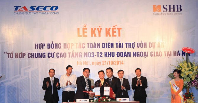 Lễ ký kết Hợp đồng hợp tác toàn diện giữa TASECO và SHB tại dự án NO3-T2