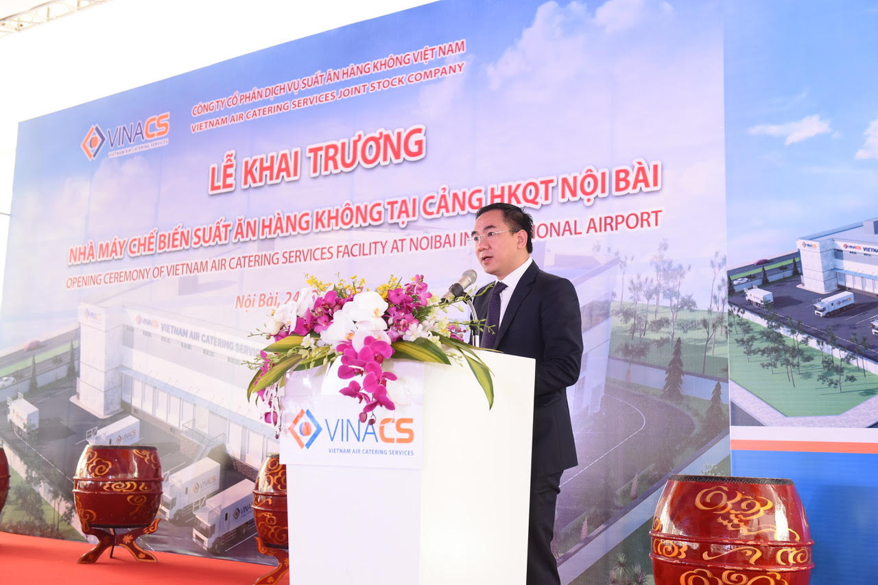 Ông Nguyễn Minh Hải – Chủ tịch HĐQT VINACS phát biểu đáp từ tại buổi lễ